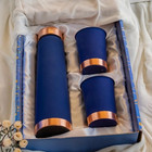 Copper Bottle   Glass Gift Set - 800 Ml Water Bottle   2 Glasses  300 Ml Each 