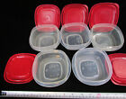 Lot Of 5 Rubbermaid 7j56 Easy Find Food Storage Containers With 7j58 Red Lids