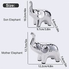 2pcs Ceramic Elephant Figurine Statue Trunk Up Lucky Figurine Gift   Home Decor