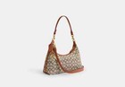 Coach Cz192 Juliet Shoulder Bag In Signature Textile Jacquard Cocoa Outlet New