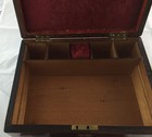 Antique Victorian Rosewood Vanity jewelry sewing Box With Secret Compartments