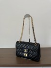 Classic Black Quilted Lambskin Flap Bag Shoulder Purse For Party   Daily Commute