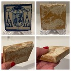 17th Cntry Spain   Catholic Cardinal   s Coat Of Arms Heraldic Crest Cobalt Tiles