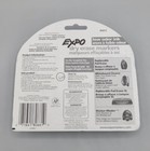 Expo Dry Erase Markers Chisel Tip Low Odor 4 Black Markers New Factory Sealed