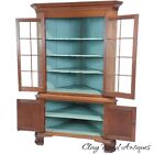 Antique Chippendale Cherry Corner Cupboard Clean 1790 -1 810 Country  Cabinet Pa