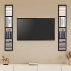 Wall Mount 34 Inch Media Storage Rack Cd Dvd Organizer Metal Shelf Black New