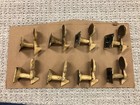 Antique 8 Piece Cast Iron Seashell Motif Shutter Dog Holders Clam Shell C 1900