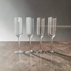 Kate Spade Lenox Southold Stripe Champagne Flutes Set 4 Crystal Glasses