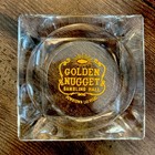 Vintage Golden Nugget Casino Las Vegas Nevada Ashtray Clear Glass Square
