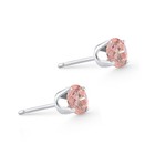  33 - 1ct Pink Diamond Studs 14k White Or Yellow Gold Lab Grown