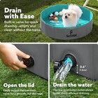 Foldable Dog Kiddie Pool - Portable Hard Plastic Doggie Swimming Pool
