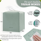 Tissue Box Cover Holder  Pu Leather Tissue Box Cover Square With Bottom Belt  Cu
