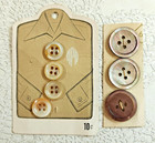 34 Vtg Pearl Shell Buttons   Full Partial Orig Cards La Mode Ultra Kraft Bge Etc