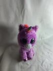 Ty Beanie Boos Rosette The Purple Unicorn Beanbag Plush Toy 7  Pre-owned
