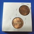 1980-p   D Lincoln Memorial Cents  Unc Lot Of 2 Bu Coins From Obw Rolls  8013