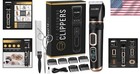 Powerful Pet Clippers With Adjustable Combs - Ideal For Thick Coats   New Users