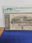 1864  5 Confederate States Of America Notet-69 Pmg 63 Choice Unc 63 S n 2522 Ppb