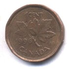 1996 Penny Queen Elizabeth Ii Cent Canada Canadian One Cent Coin  6698