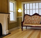 Dollhouse Tall Floor Lamp Battery Light Torchiere 1 12 Scale Miniature