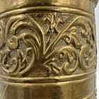 Antique Middle Eastern Brass Vase Hand Chased Repousse Persian Folk Art 13 5 
