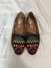 Authentic Mexican Huaraches  Women s Size 10 Embroidered Multicolored  Handmade