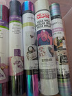 Cricut Lot Vinyl Rolls Mixed New Glitter   Holo Iron On  Vinyl Heat Transfer