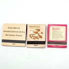 Three Vintage National Park Matchbooks Grand Canyon Washington Monument