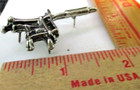 Tattoo Gun Pin Vintage Collectible Old Pinback Jewelry  body Art  Memorabilia