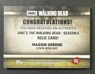Topps Walking Dead Season 6 Lauren Cohan maggie Greene Authentic Wardrobe Relic