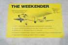Jack Stafford Rc Balsa Model Airplane Kit Weekender Vintage Nos 63  Wingspan