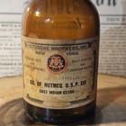 Antique Oil Of Nutmeg Fritzsche Fragrance And Medical Bottle  Original Label