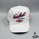 The Heartbeat Of America Chevrolet Hat Vintage Retro White Trucker Cap Chevy Usa