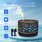 Large Essential Oil Diffuser With Remote  600ml  7 Colors  Auto Off