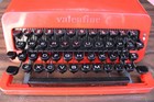 Olivetti Valentine Typewriter Red Vintage  W  Case Spain Works Clean