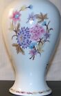 Hand Painted Hollohaza Hungary 14  Floral Mantle Vase W gold Gild  5055