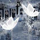 2pcs Road Lead Butterfly Lamp Large Led Lighted Wedding Butterfly Decorations