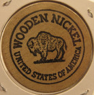 Vintage C j Coins Belvidere  Il Wooden Nickel -  4 Token Illinois