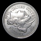 1865 Copper Nickel Three Cent Piece ---- Stunning Coin ----  kk541