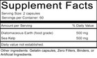 120 Diatomaceous Earth   Kelp Capsules - Silica detox trace Minerals immunity