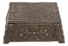 Bronzed Mesoamerican Maya Aztec Jewelry Box Figurine Sun God Huitzilopochtli