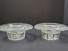 Vtg Bali Indonesian Brilliant Cut Crystal Glass Candle Stick Holders  set  Of 2 