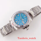 40mm 24 Jewels Nh36a Blue Dial Automatic Mens Watches Sapphire Glass Date Week