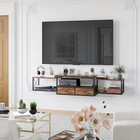 55  Floating Tv Stand  Modern Entertainment Center  Wall-mounted Media Console S