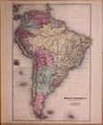 Rare Antique 1876 Map   Europe By H h  Lloyd   South America On Reverse 14x17