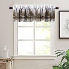 Misty Forest Valance Curtain  Rustic Farmhouse Pine Tree Landscape Country Wo   