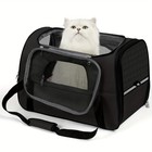 Pet Dog Cat Carrier Bag Breathable Travel Shoulder Tote Soft Sided Comfort Gray