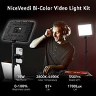 Niceveedi 1-pack Photography Lighting Kit  2800-6500k Bi-color Led Video Light