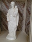 9  Joseph Baby Jesus Child Catholic Statue Figurine Engraved 1961 A M Reichert