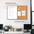 Magnetic Dry Erase White Board   Cork Board Combo  24 x18   Wall Mounted