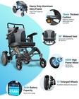 30 Mile Range Foldable Electric Wheelchairs For Adults   Seniors  Silver